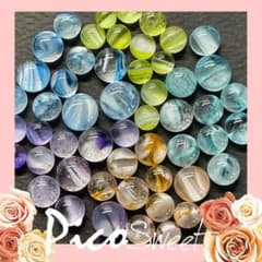 ○ガラスナギット○琉球ガラス模様5色ミックス50個☆ハンドメイド☆NO