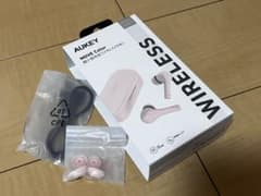 ワイヤレスイヤホンAUKAY充電コード　イヤーピース(M L)のサムネイル