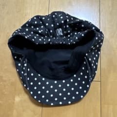 ドット柄 ハンチング帽 ブラックのサムネイル
