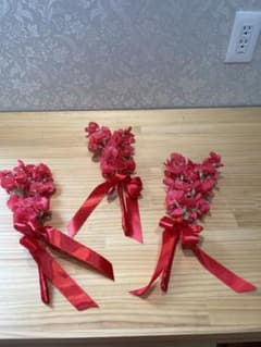 赤いスイートピー　造花のサムネイル