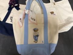 ポロベア 水色 春夏 デザイン トートバッグ polo bear - メルカリ
