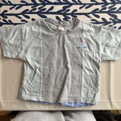 petit main 車刺繍 クロップドTシャツ 100のサムネイル