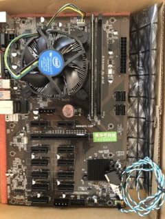 マイニング12pcieマザーボード(CPU、CPUファン、メモリ&スイッチ付き)のサムネイル