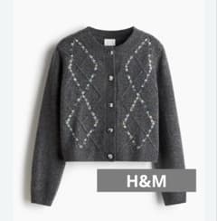 【新品未使用】 H&M 刺繍カーディガン Mサイズのサムネイル