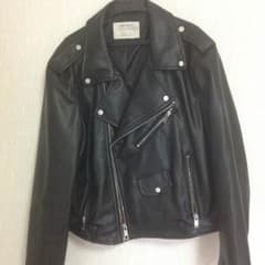 zara  フェイクレザー  ライダース  XLのサムネイル