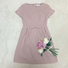 〖美品〗ユニバーバルミューズ♡ウエストリボン美シルエットワンピースのサムネイル