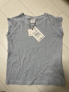 【新品、未使用】ZARAライトブルー ノースリーブ Tシャツ　140㎝のサムネイル