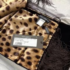 最終価格【新品】Dolce&Gabbana アニマルプリント ベルベットスカーフのサムネイル