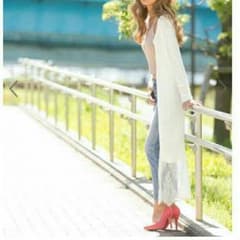 専用☆DURAS ニットロングカーディガン未使用ホワイトのサムネイル