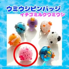 イチゴミルクウミウシ ピンバッジのサムネイル