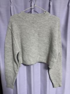 GRL ベージュ クロップドニット 長袖のサムネイル