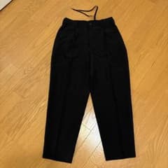 美品　GU ジーユードライワイドイージーアンクルパンツ　ブラック　Sのサムネイル