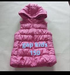 ピンク フード付きダウンベスト ギャップ gapkids XL 150センチ - メルカリ