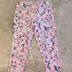 ヨガウェア レギンス 花柄 ピンク Mのサムネイル