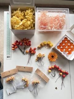 プリザーブドフラワー花材セット アジサイ 木の実のサムネイル
