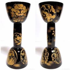 鼓　蒔絵　小鼓　胴　和楽器　漆塗り　伝統芸能　能 歌舞伎　金彩　竹　雀 美品】鼓 蒔絵 小鼓 胴 和楽器 漆塗り 伝統芸能 能 歌舞伎 梅 稲穂