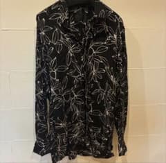 LANVIN 花柄 長袖シャツ 黒のサムネイル