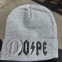 グレー ニット帽 DOPE刺繍のサムネイル