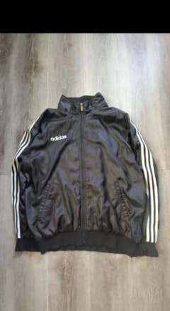 90s adidas nylon track jacket black Y2Kのサムネイル