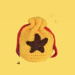 ハンドメイド 巾着袋 ポーチ 小物入れ 編み物のサムネイル