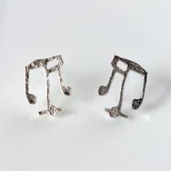 *音符のピアス シルバー 作家もののサムネイル