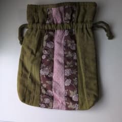 ハンドメイド 巾着袋 リバーシブル 花柄のサムネイル