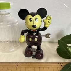 【極稀少】箱付 完動品 バンダイ ミッキーマウス ゼンマイ歩行 70s 当時物 ブリキ玩具 ミッキーマウス ゼンマイ式歩行トイ ヤングエポック