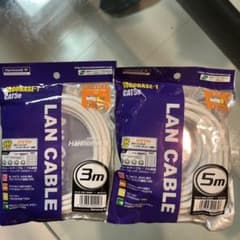 協和ハーモネットCAT5e対応クロステーブルホワイト3m.5m2個セットのサムネイル