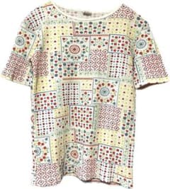 ヴィンテージ パッチワーク柄 ワッフル 半袖 Tシャツのサムネイル