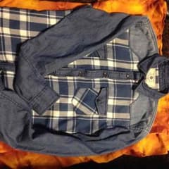 sskちゃん様専用ZARA チェックデニムシャツのサムネイル