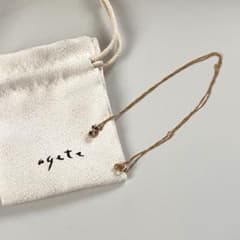 agateアガット K18&10YG 天然ダイヤ&イニシャルネックレス 「S