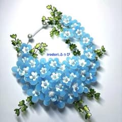 ネモフィラリース ミルキーブルー ワイヤークラフト ディップアート 壁