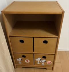 直接引取り希望】 スヌーピー木製キッズチェスト - メルカリ