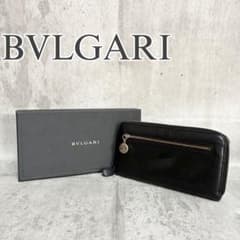 BVLGARI モネーテ ラウンドファスナー レザー ブラック 黒 - メルカリ