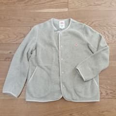 【クリーニング済】DANTON ダントンノーカラーフリースジャケット38ナチュラ DANTON ダントン ノーカラーフリースジャケット 36（クリーニング済み