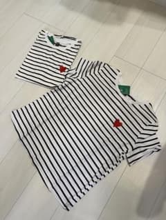 【新品】ボーダーハートTシャツ　タグ付き　M L 2枚セットのサムネイル