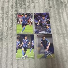 Calbee Soccer Cards 2022: Takehiro Tomiyasu, Ao Tanaka, Shinnosuke Nakatani, Ko Itakura