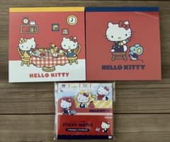 ハローキティ ダイカット付箋 メモ帳 3点セット サンリオ レトロ