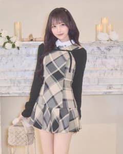 チェックプリーツアンサンブルワンピースのサムネイル