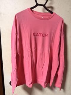 CATCH プリント 長袖Tシャツ ピンクのサムネイル