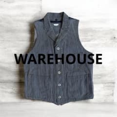 WAREHOUSE ウエアハウス 38 入手難 ヒッコリーベスト シンチバック 