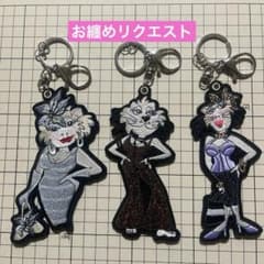 ロラライハリス刺繍データ キーホルダー3点セット エンブクロス生地