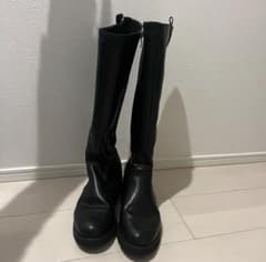値下げ中【25cm】黒ロングブーツ レディース　ブラックのサムネイル