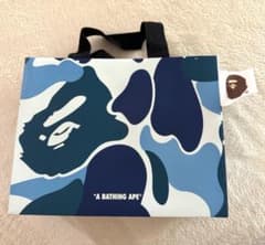 A BATHING APE エイプ ショッパー 紙袋 カモ柄 迷彩 青 小 - メルカリ