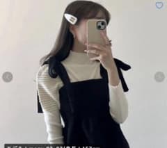 Rili リボンペプラムビスチェ　ブラックのサムネイル
