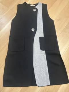 【さとみ様専用】ノースリーブバイカラー　ジレのサムネイル