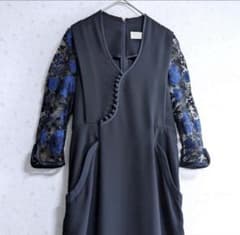 良品 Mame Kurogouchi レーススリーブ Iライン ワンピース - メルカリ