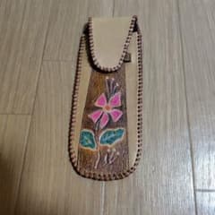 ハンドメイド レザー マルチケース 花柄のサムネイル