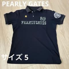 PEARLY GATESポロシャツ ネイビーサイズ5 パーリーゲイツゴルフウェア