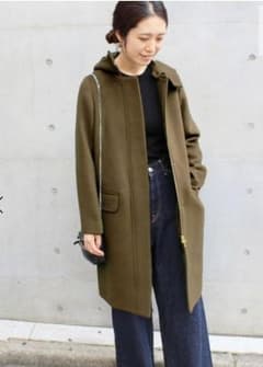 ★とまさま専用★　IENA⭐二重織シャルムフードコート　カーキのサムネイル